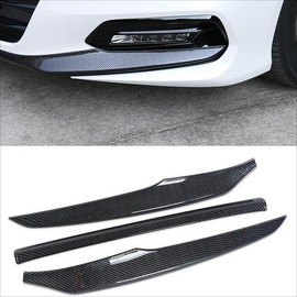 Xotic Tech Front Bumper Lip Chin Stripe Cover Trim, Carbon Fiber Pattern, Compatible with Honda Accord Sedan 10th Gen 2018-2020