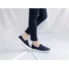 FEVERSOLE Mocasines planos informales para mujer, Escarcha azul marino, 8