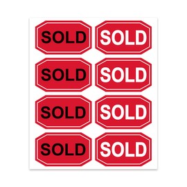 Sold Stickers 2 x1.2 inch Stickers for Retail Store Fluorescent Red 520 Sold Point Labels for Pricing Inventory Control Shop Yard Tag