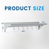 Treshin Stainless Steel Shelf with 6 Hooks 14 x 48