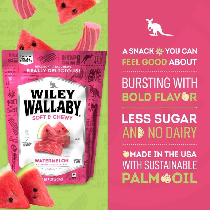 Wiley Wallaby Licorice 10 Ounce Classic Gourmet Soft & Chewy