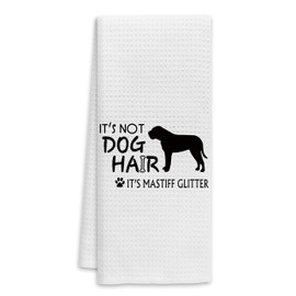 It's Not Dog Hair It's Mastiff Glitter Hand Towels & Dish Towels, Fall Funny Decor Towels for Dog Lovers, Women & Girls Gifts