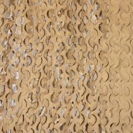 CamoSystems Premium Series Ultra-lite Camouflage Netting, Large, 7'10" W x 19'8" L, Desert - Light Tan/Tan