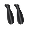 YOLCAR 2 Pack Metal Shoehorns, 7.3 Inches Portable Black Metal