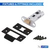 XFORT Tubular Latch, Matt Black, Tubular Door Latch for Internal