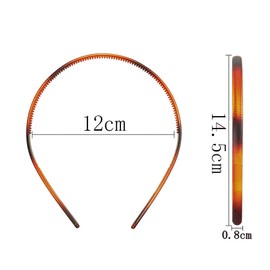 12pcs Headband Hair Band Tooth Comb Headband Plastic Plain Headband Bangs Fix Face Wash Makeup Men Women Office Hair Accessories