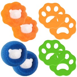 Xanthelle Pet Hair Remover Washing Machine, Set of 8 Cat Hair Remover & Lint Remover, Hair Catcher for Dog Hair in Washing Machine, Reusable