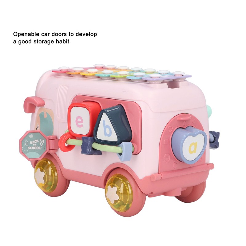 Blocks Musical Bus Alphabet Multifunction Learning Toy Pattern Matching Mini