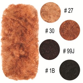 Afro Kinkys Bulk Human Hair 1 Bundles 30g/pack 100％ Human Hair for Draedlock Extensions Afro kinkyhair For Braiding Twist Braids Afro Human Hair (30 Brown, 8 Inch (Pack of 1))