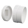 4 Inch PVC DWV Female Sewer Cleanout Cap Adapter with