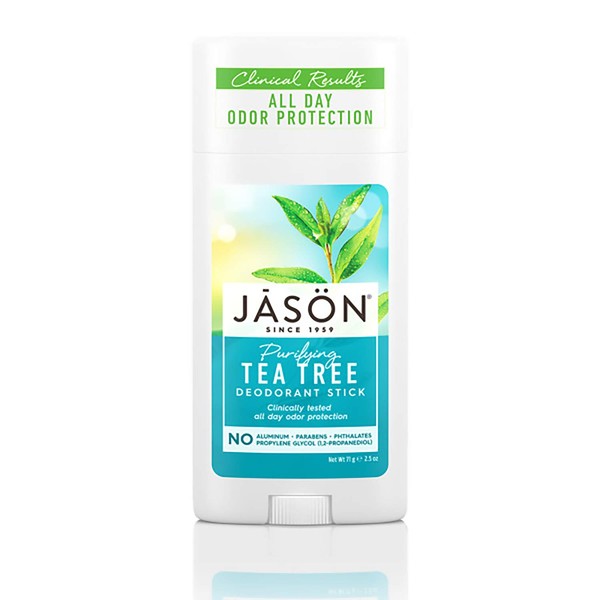Jason Aluminum Free Deodorant Stick, Purifying Tea Tree, 2.5 Oz (Pack of 3)