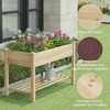 FILWH Raised Garden Bed with Legs Elevated Wooden Planter Box