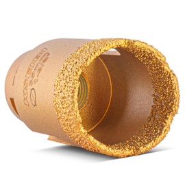 KSEIBI 615235 Diamond Hole Saw, 1-3/8 Inch (35mm) Diamond Core Drill Bit for Porcelain, Ceramic, Granite Drill Bits, Brick, Marble, Vacum Brazed, 2" Drilling Depth, 5/8"-11 Thread, for Angle Grinder