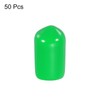 sourcing map 50pcs 8mm Rubber End Caps Cover PVC Vinyl