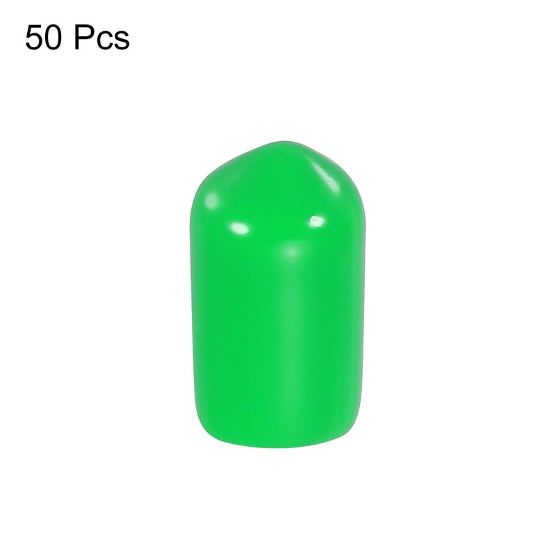 sourcing map 50pcs 8mm Rubber End Caps Cover PVC Vinyl
