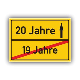 19 Years - 20 Years Place Sign Small Gift for 20th Birthday Gift Idea Birthday Boy Party Girl Decoration Birthday Party Man Woman Sign