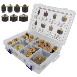 abczok 7 Sizes 16pcs Rubber Expansion Plug, Automotive Rubber Expandable Freeze Plugs Kit Fit Hole Size:3/4" 7/8" 1" 1-1/8" 1-1/4" 1-3/8" 1-1/2" (19mm~41mm)