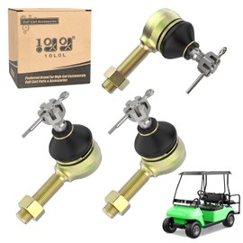 10L0L Golf Cart Tie Rod End Kit for Club Car DS 1976-2008 Gas & Electric, Left-Hand & Right-Hand Thread Ball Joint, OEM# 7539 7540