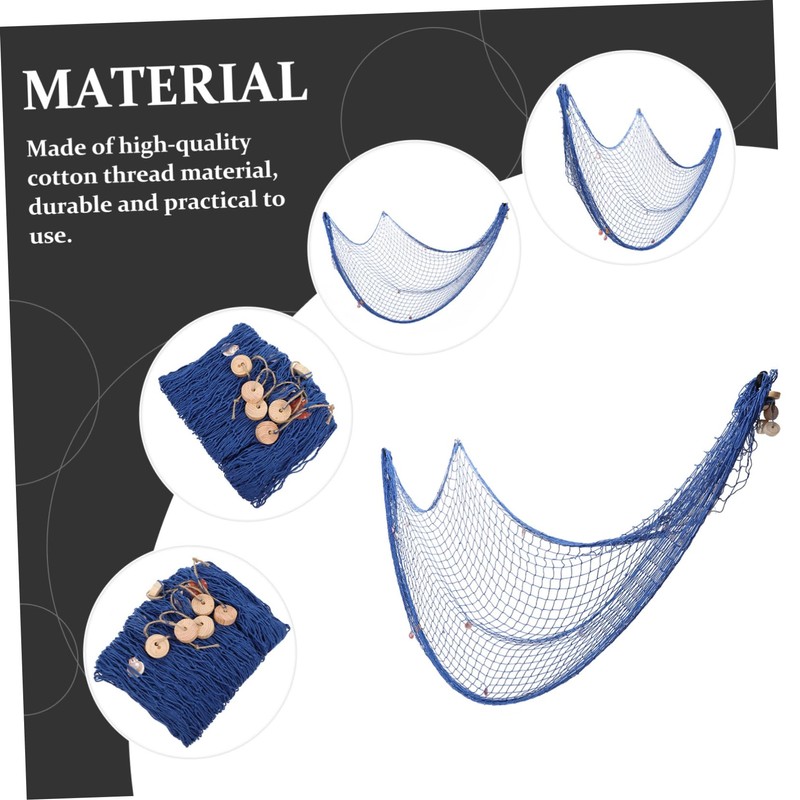 STOBAZA Elegant Mediterranean Wall Decor Fishing Net for Home Decor