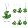6 Pcs Leaf Clover Keychains Card Shamrock Keychains Leaf and