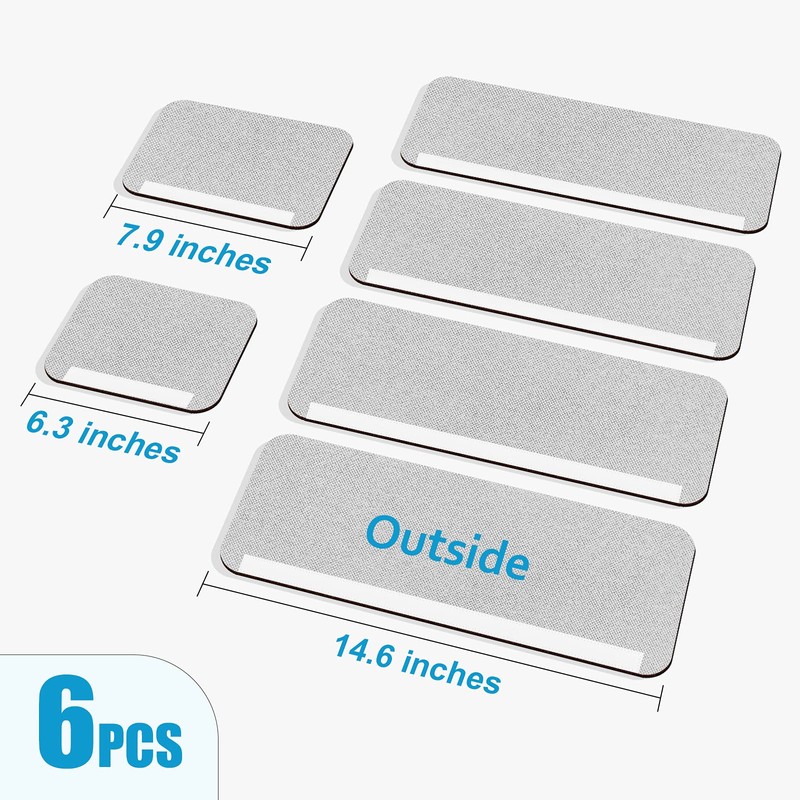 ELCOOR Refrigerator Handle Covers, Set of 6, Trimmable, Washable, Appliance
