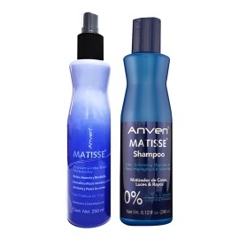 Shampoo Matizador + Tratamiento Dual Sin Enjuague Anven