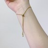 Spinning Fidget Bracelet for Women Gold Flower Rhinestone Link Bracelet