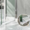 Shower Door Bottom Seal, 2-Pack PVC Strips with Sweep 39"