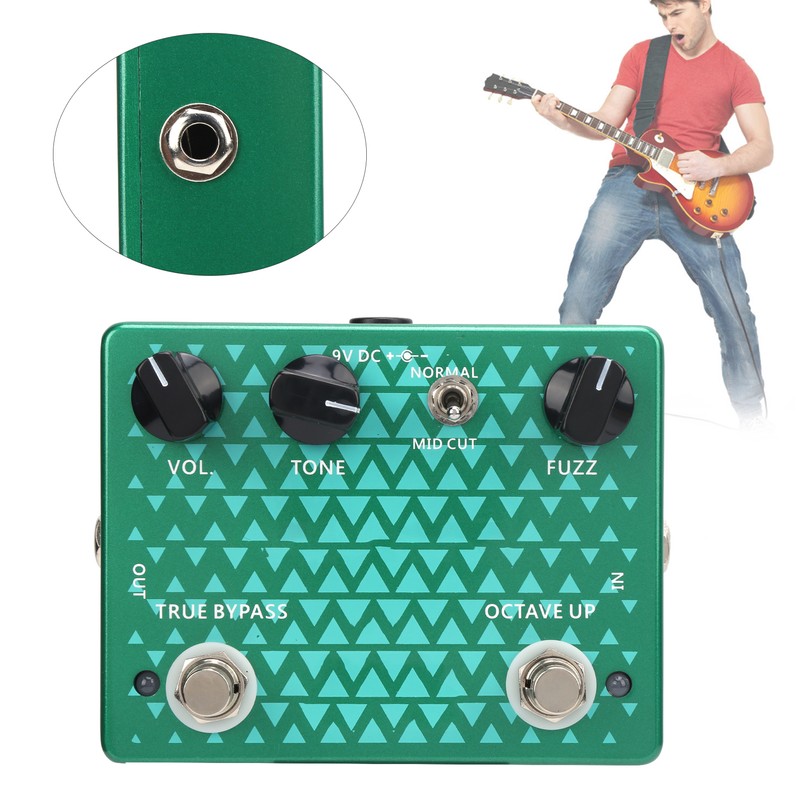 Distortion Guitar Pedal Octave Instrument Accessory with True Bypass Design