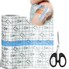 Ptyism Tattoo Second Skin 15cm*5m Second Skin(with Scissors) Waterproof Bandage 丨Second Skin Tattoo Cover,Clear Plaster for Tattoo for Wrists, Shoulders, Arms, Wound Dressing, Protective Shield