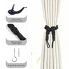 Curtain Tie Backs 2 Pack, Hand Knitting Curtain Tiebacks Cotton