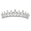 SAMKY Wedding Bridal Hair Accessories Silver Rhinestone Crystal Tiara Crown
