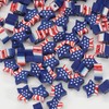 100 Pcs Polymer Clay Patriotic Beads, Red White and Blue