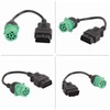 9 Pin Male Head to 16 Pin OBD2 Truck Diagnostic