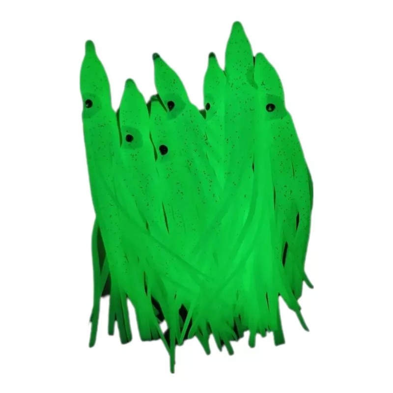 Marce MX 20pcs Señuelo Pulpo Tentaculos Pesca Fluorescente Movimiento