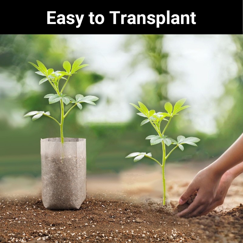 ENPOINT Fabric Plant Grow Bags - 200pcs Seedling Pots 5.5x6.3