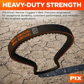 PIX V-Belt, 3VX300 Cogged, 3/8 X 30 – Industrial Drive V-Belts for Compressors, Pumps, Blowers, Generators, Vacuum Systems, Heat Exchangers, and Heavy-Duty Power Transmission