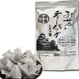 Green Tea Bag, Tea Pack, Cold Brew, Hot Water, 100% Ichiban Tea, 8.8 oz (250 g) (2.5 g x 100 Bags), Uses Biodegradable Tea Bags Derived from Food, Environmentally Friendly and Healthy Biodegradable