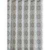 Pure Bath Contemporary Grey Medallion Printed 72"x72" Shower Curtain