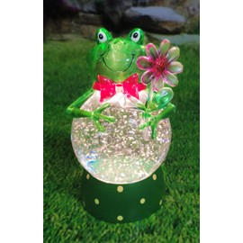 MOMENTS IN TIME Acrylic LED & Water Spinning Frog BO, Light up, 3AA Batteries not Included