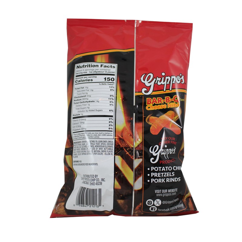 Grippo's BBQ Cheese Nibs | 5 Ounce Bag (Pack of