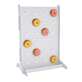 Fun Express Large Cardboard Donut Wall – 27" x 20" Donut Display Stand for Weddings Parties Events & Buffets – Holds Multiple Donuts Easy to Assemble & Reusable – Perfect for Dessert Table – 1 Piece