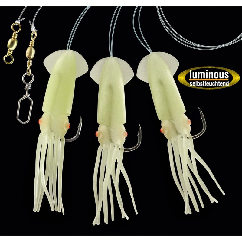 Dega by Jenzi Cod Rigs Rubber Octopus 3 Arms Luminous