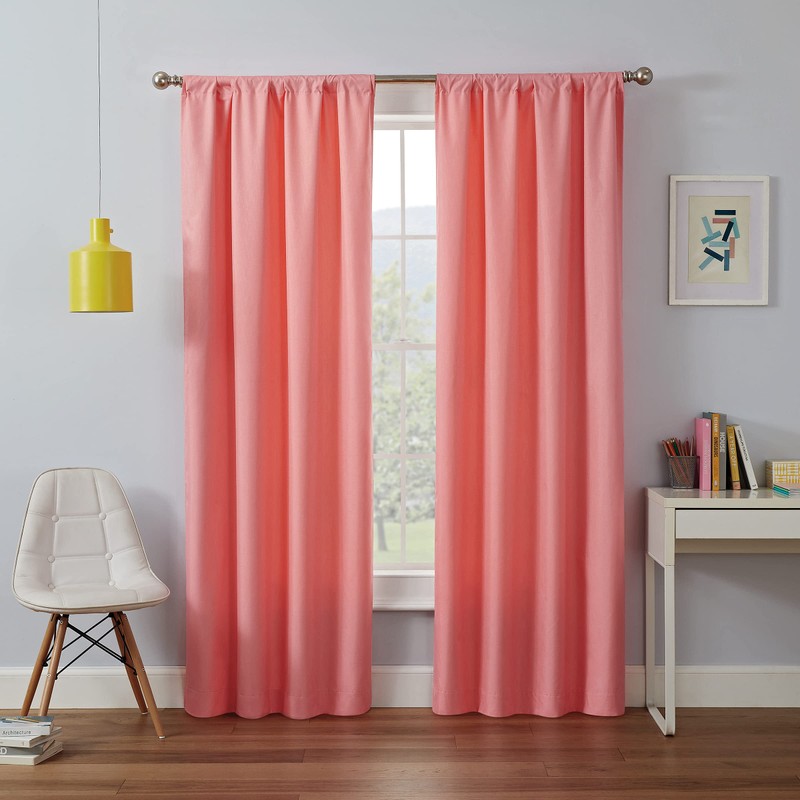 Eclipse Kendall Blackout - Panel de Cortina Termal, Rosado, 107