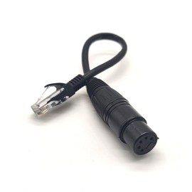 GXMRHWY DMX XLR 5 Pin Female to RJ45 Male Cable Adapter for Led Lighting Dmx512 Decoders 0.1M