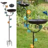 Aifeorzo Free Standing Solar Bird Bath, 58" Tall Decorative Birdbath
