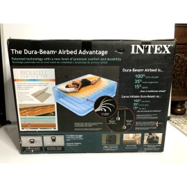 INTEX DURA-BEAM DELUXE 20" THERMALLUX ELEVATED AIRBED  60X80X20 NEW QUEEN