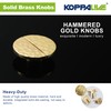 KOPPALIVE 10-Pack Solid Brass Cabinet Knobs, Semicircle Gold Drawer Knobs,