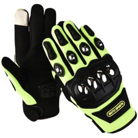 Touch Screen Compatible Windproof Protection Gloves Bike Cycling One Size Fits All (Fluorescent Yellow)