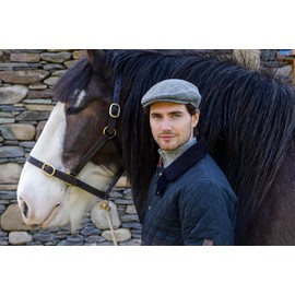 Mucros Weavers Irish Trinity Flat Cap for Men, Newsboy Hat (Medium, Color 1)